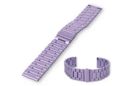 Horlogeband 22mm staal - lila
