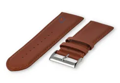 26mm watch strap smooth leather - rust-brown