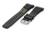 Horlogeband met duiktabel 24mm grijs kunststof