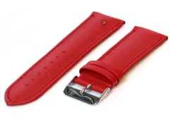 Watchstrap 22mm red calf leather