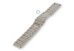 16mm steel linked strap matt - silver