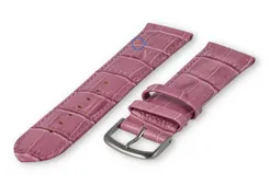 Leather watch strap croco - 20mm - blackberry