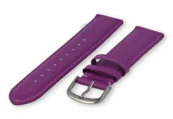 18mm watch strap smooth leather - purple