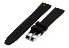 Uhrenarmband 16mm Schwarz Silikon