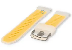 22mm watch strap silicone - transparant/yellow