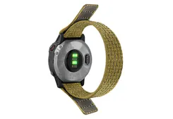 Garmin Fenix 5X/6X/7X horlogeband met klittenband - Khakigroen