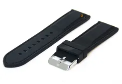 Watchstrap 18mm black silicone with quick release