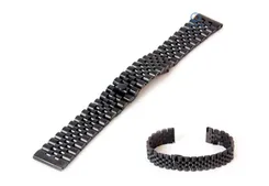 Uhrenarmband 18mm schwarz Stahl