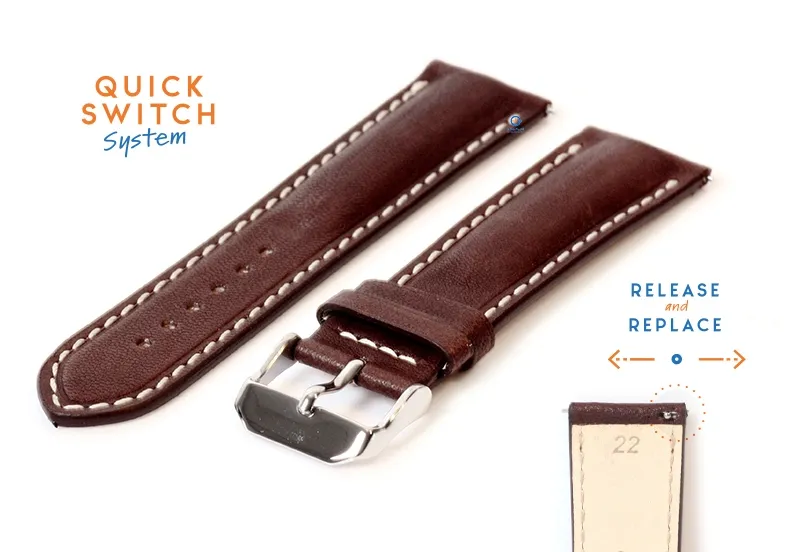 Watchstrap 22mm brown