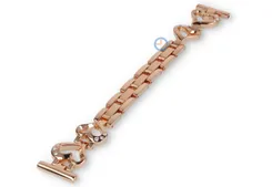 20mm beaded bracelet for watches - rosegold heart