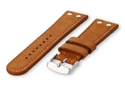Flieger watch band 24mm cognacbrown leather