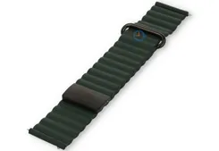 22mm leather strap with magnetic clasp - Green