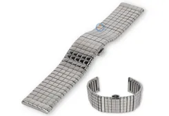 Block pattern bracelet - 22mm - silver