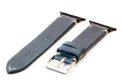 Apple Uhrenarmband Vintage blaues Leder - 44/45/46/49mm