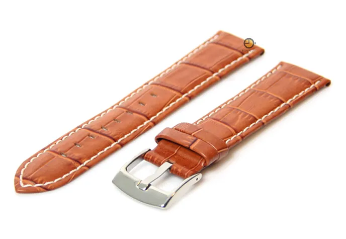 Cognac brown watchstrap - 24mm leather