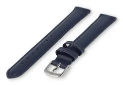 XL watch strap smooth leather - 16mm - dark blue