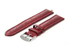 Watchstrap 18mm red leather