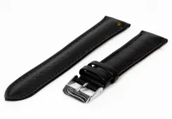 Watchstrap 18mm black calf leather