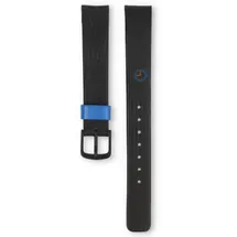 Universal 13mm black leather watch strap - Pulsar