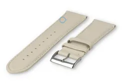 22mm watch strap smooth leather - sand