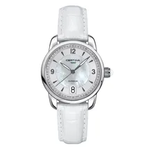 Certina Band C0252101611700A 16/14mm weiß Leder ohne Schließe
