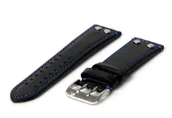 Watchstrap 24mm black/blue