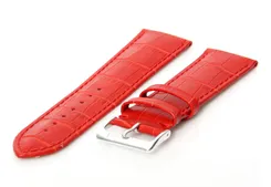 Watchstrap 22mm red leather XL