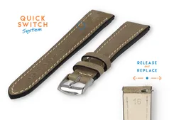 Watchstrap 16mm grey leather