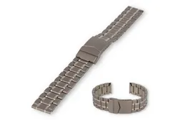 Skin-friendly strap 18mm - partly polished with 3-fold clasp