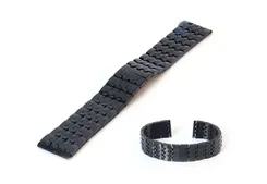 Uhrenarmband 22mm schwarz Edelstahl