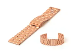Uhrenarmband 23mm oranges Edelstahl matt
