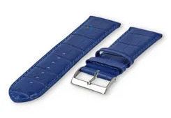 Basic croco watch strap - 24mm - royal blue