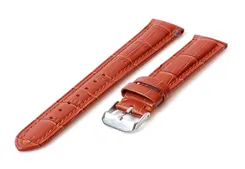 Watchstrap 18mm croco leather light brown