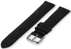 13mm - black - odd-sized leather strap with croco
