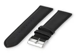 XL watch strap smooth leather - 24mm - black