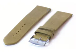 Watchstrap 24mm kaki green leather