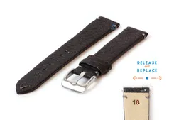 Vegan watchstrap 18mm black