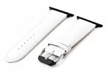 Apple Uhrenarmband croco Leder weiß - 44/45/46/49mm