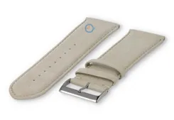 XL horlogeband glad leer - 28mm - zand