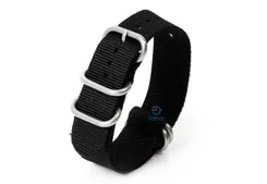 Watchstrap nylon 22mm black