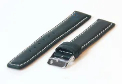 Watchstrap 20mm green leather