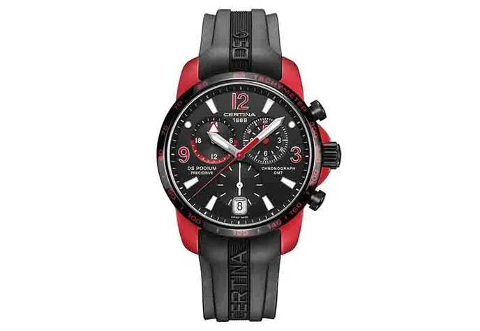 Certina Band C0016399705701A schwarzes Kautschuk
