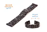 20mm resin Uhrenarmband - Granit schwarz/grau