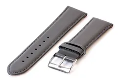 Open-end clip watch strap 22mm - leather grey