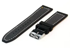 Watchstrap 20mm black rubber