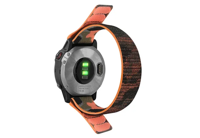 Garmin Fenix 5/6/7 horlogeband met klittenband - Orange