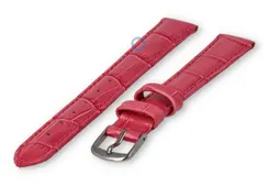 XL watch strap made from leather - 14mm - raspberry