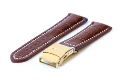 Gisoni watchstrap 20mm brown croco