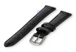 Small leather watch strap - 14mm - black