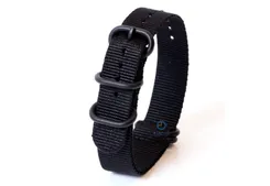 Watch-strap for ankle - nylon 18mm black